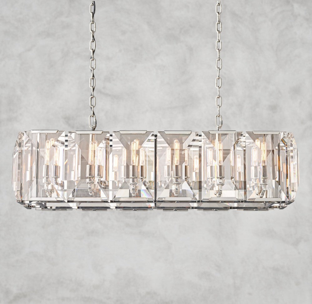 Harlow Crystal Rectangular Chandelier 42", 54", 62", 74"